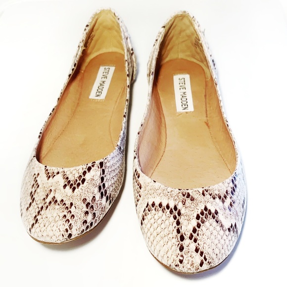 Steve Madden snakeskin leather Klutch flats size 8 - Picture 2 of 6